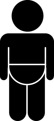 Baby Wearing Diaper Silhouette Sketch Svg Vector, Free Vectors File